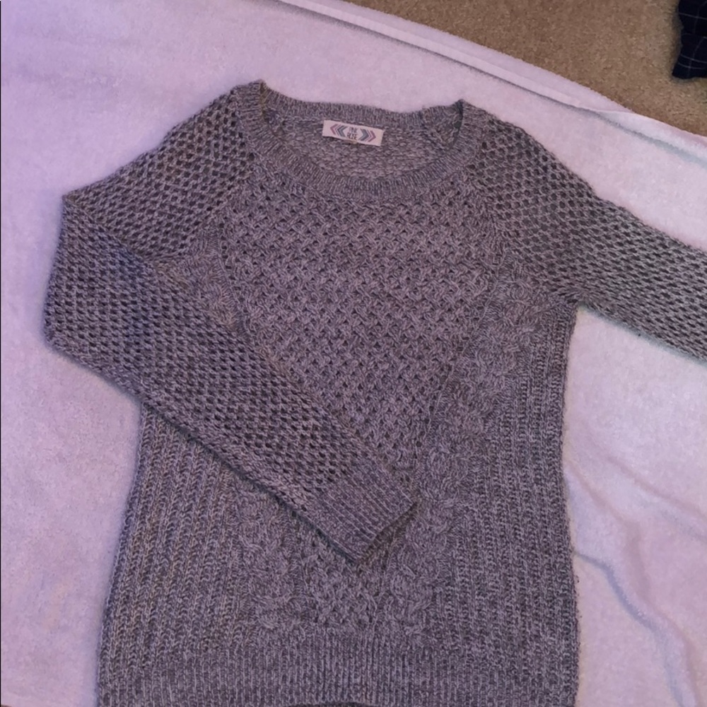 ‘Pink Rose’ Grey Sweater